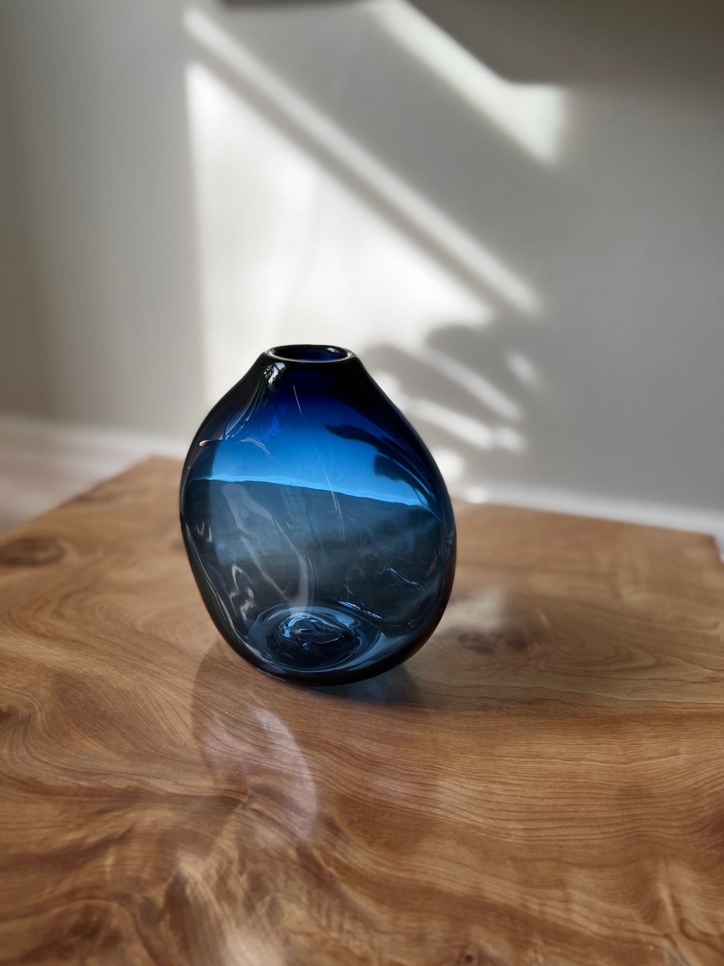 Deep Sea Blue Tear Drop Vase